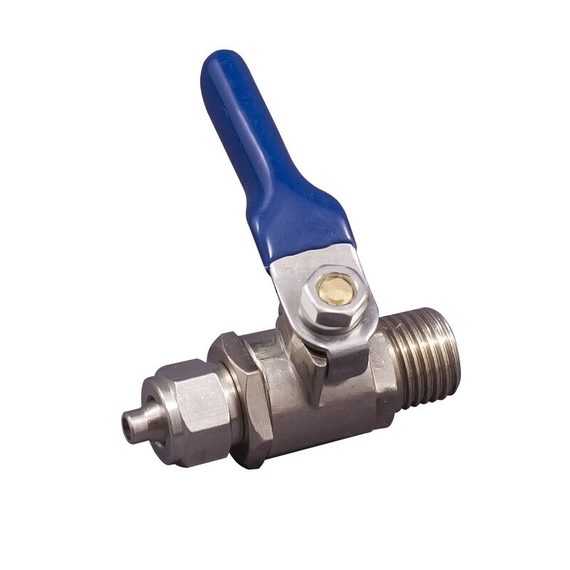 Кран 1/4" JG шаровый с муфтой для шланга